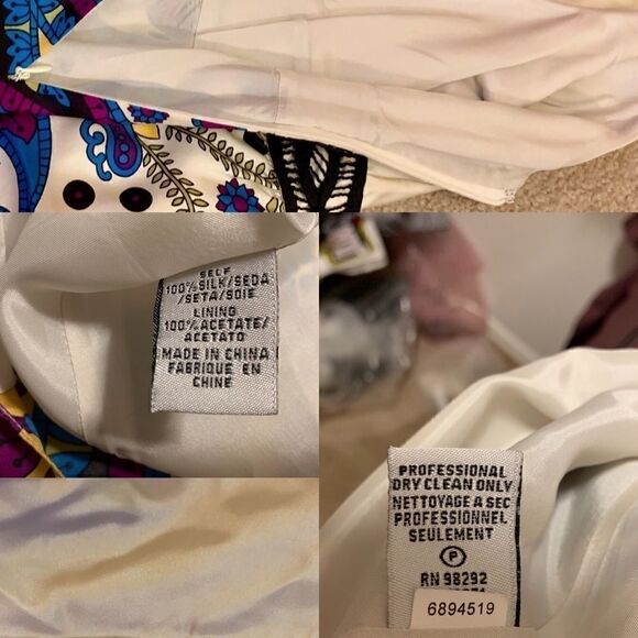 Tibi NY V-Neck Sleeveless Paisley Peplum Top SML - Picture 3 of 8